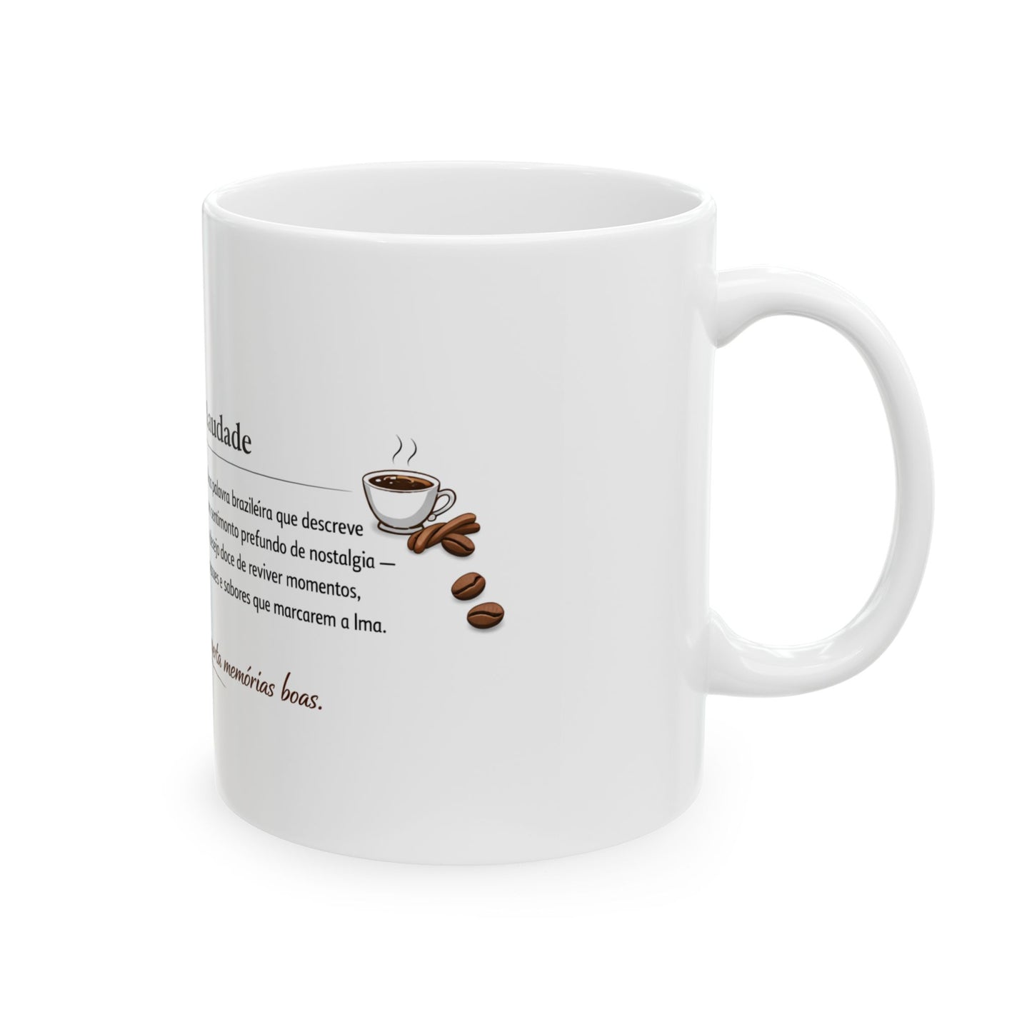 Saudade Ceramic Mug — Portuguese Nostalgia Coffee Cup (11oz, 15oz)