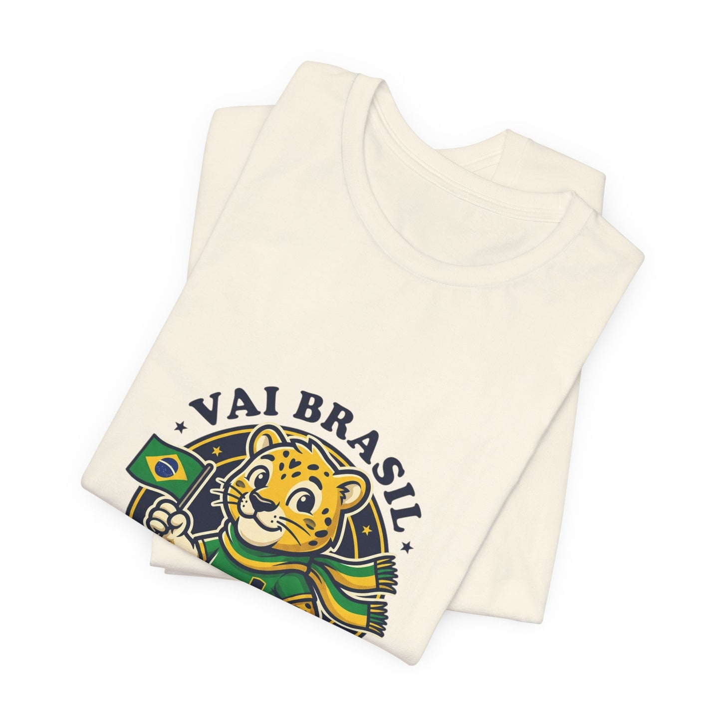 Vai Brasil Jaguar Soccer Tee | Brazil Flag, National Colors