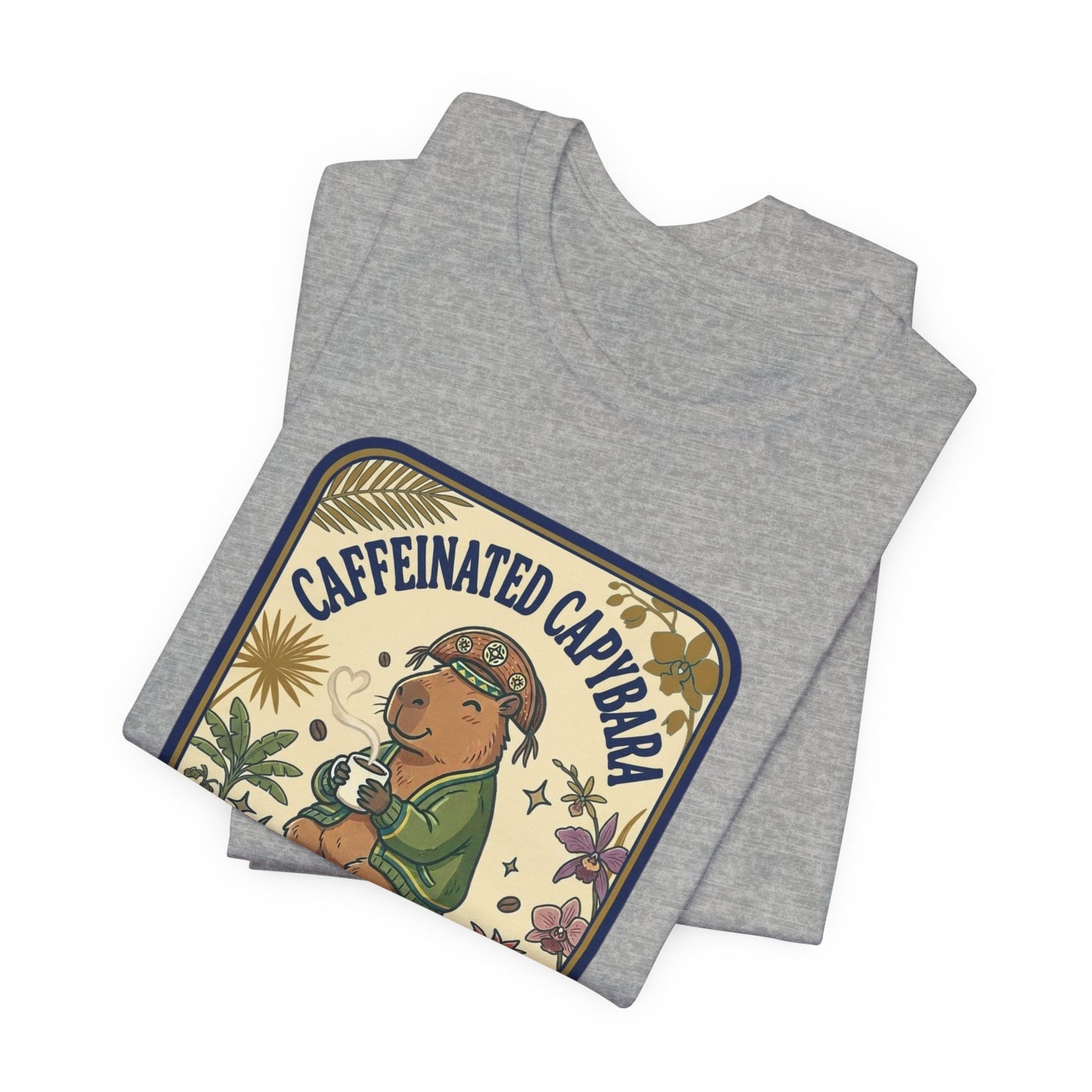 Caffeinated Capybara Tee | Whimsical Creature, Cute Weirdness