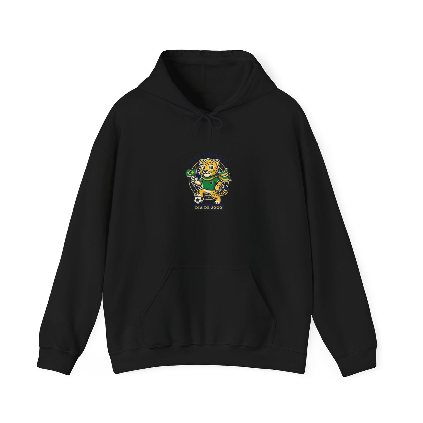Brazilian Tiger Crest Hoodie – "Vai Brasil" Soccer Spirit Sweatshirt