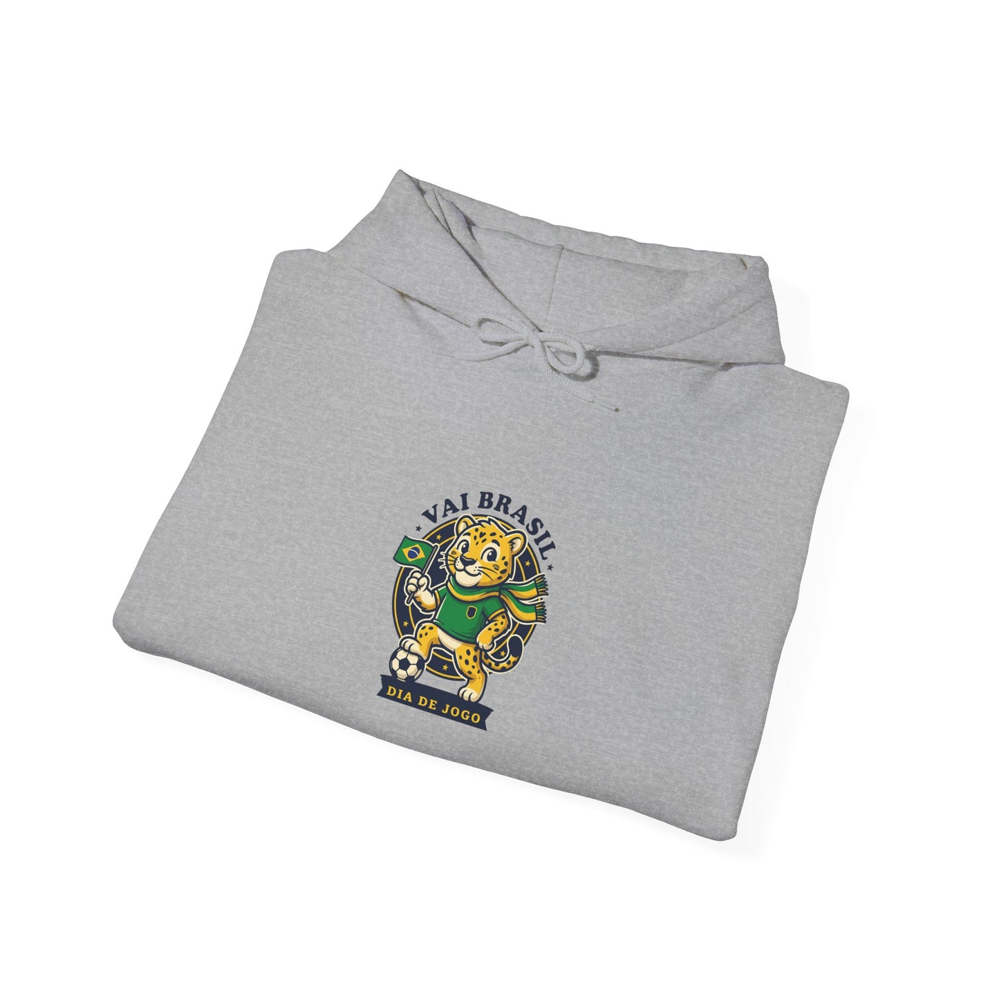 Brazilian Tiger Crest Hoodie – "Vai Brasil" Soccer Spirit Sweatshirt