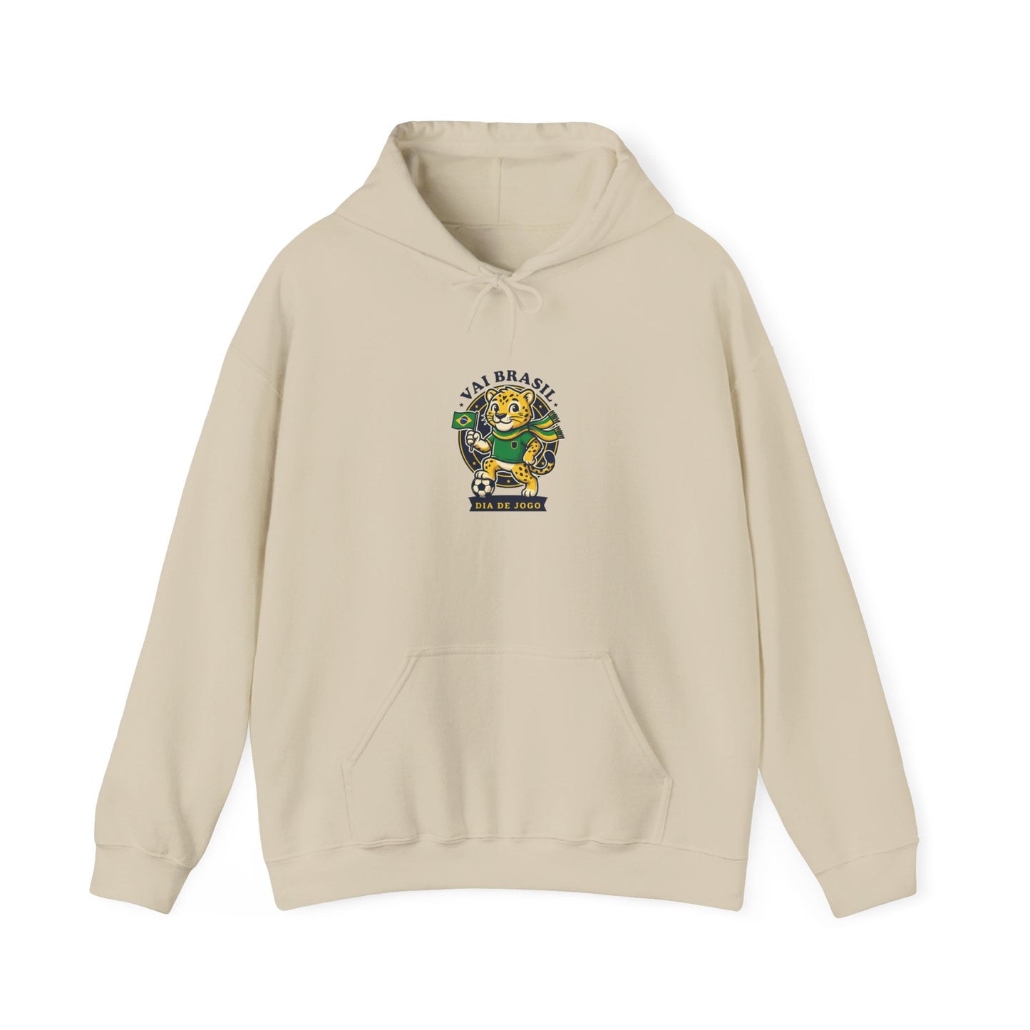 Brazilian Tiger Crest Hoodie – "Vai Brasil" Soccer Spirit Sweatshirt