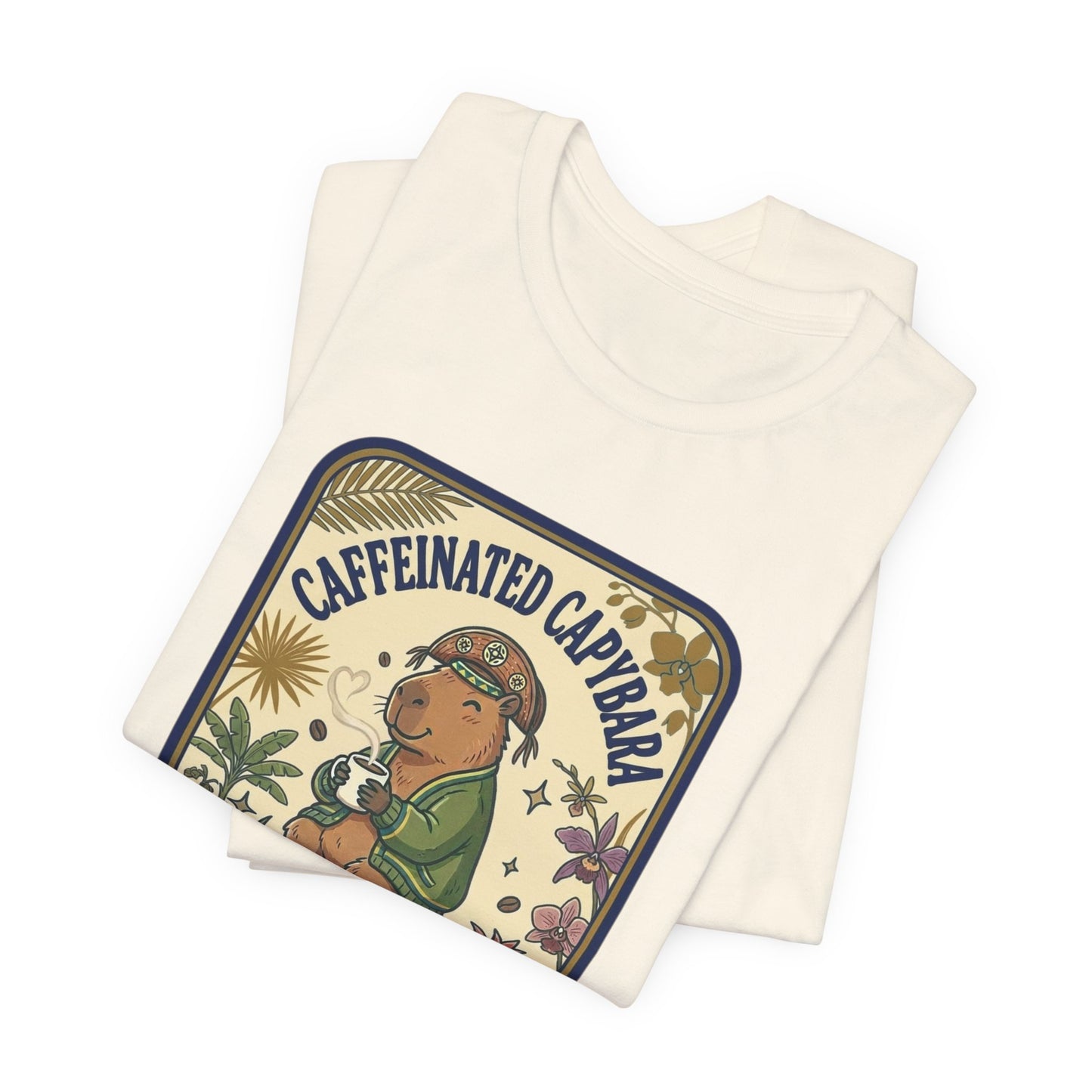Caffeinated Capybara Tee | Whimsical Creature, Cute Weirdness