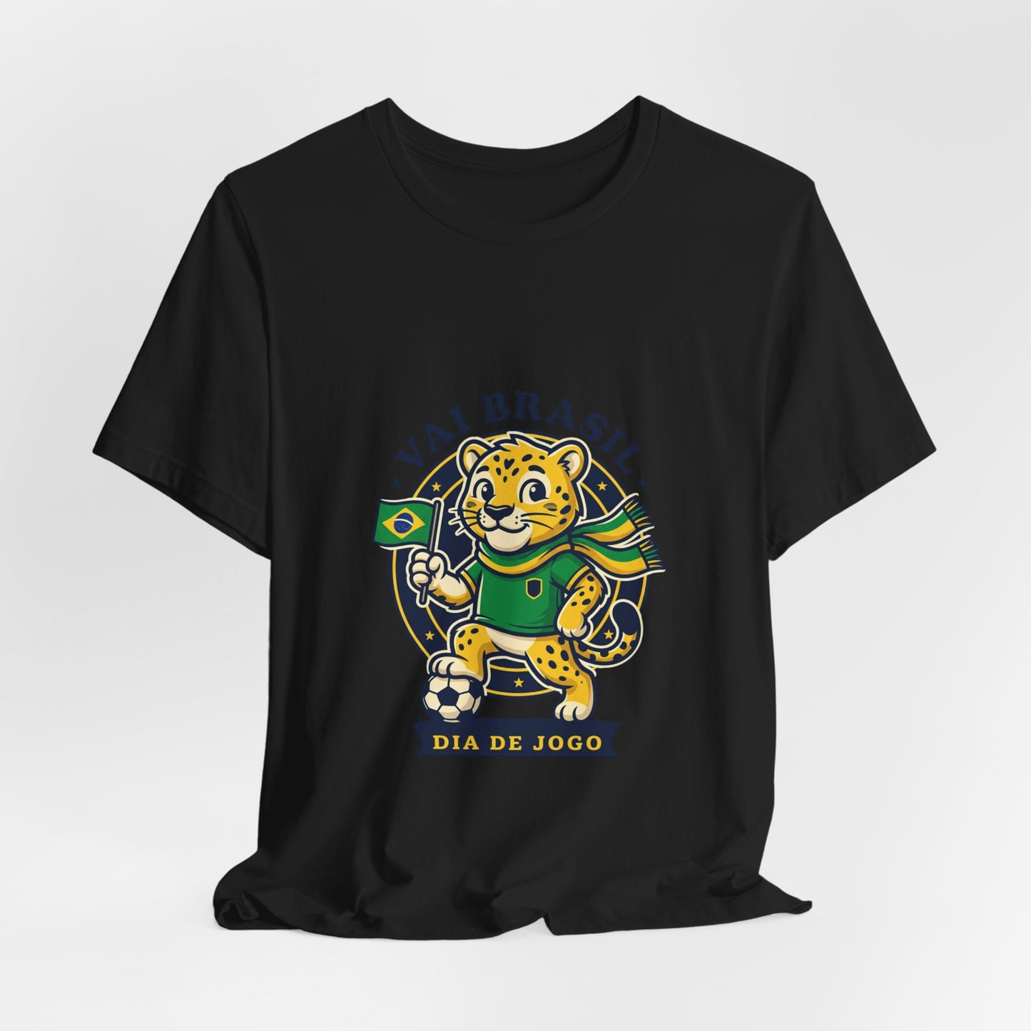 Vai Brasil Jaguar Soccer Tee | Brazil Flag, National Colors