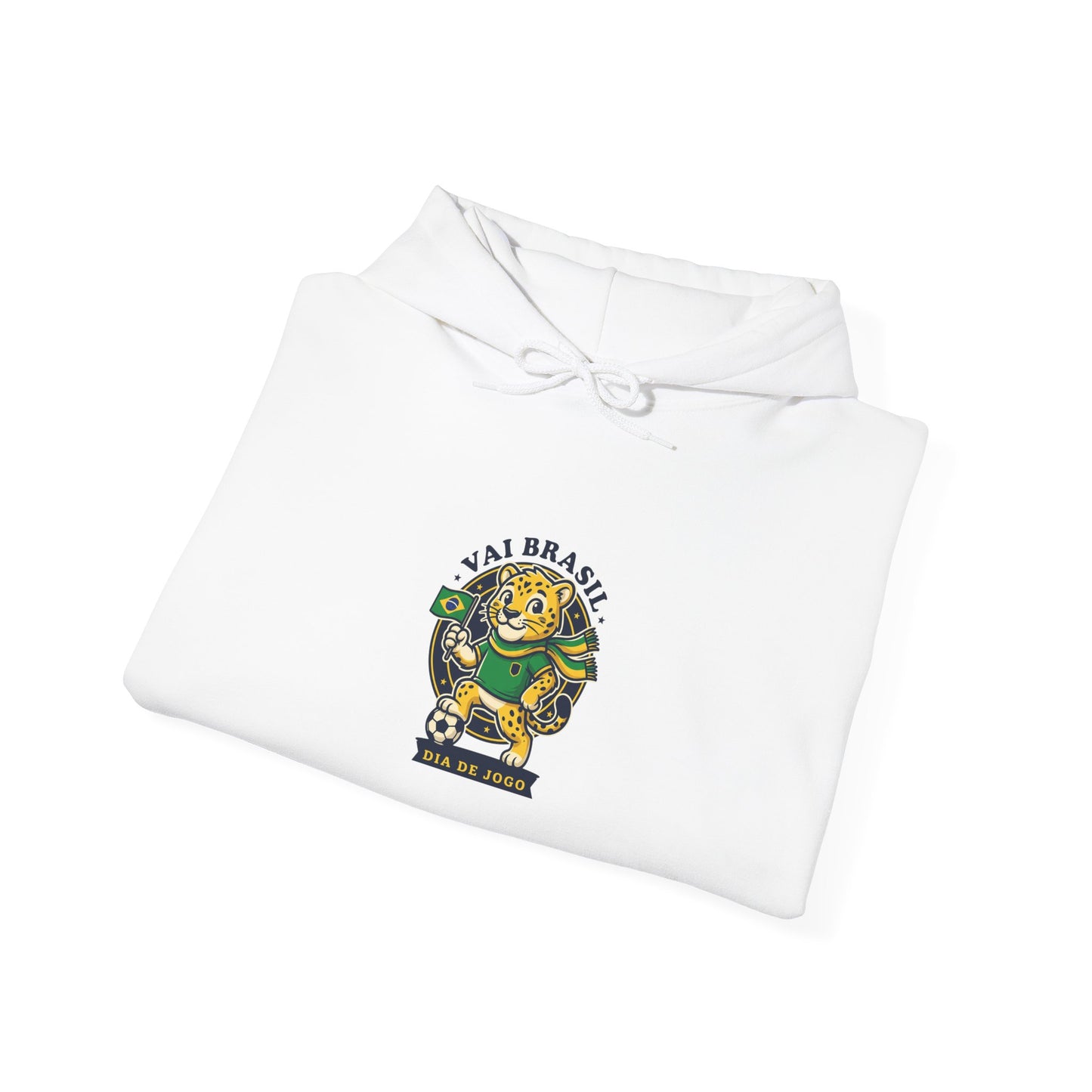 Brazilian Tiger Crest Hoodie – "Vai Brasil" Soccer Spirit Sweatshirt