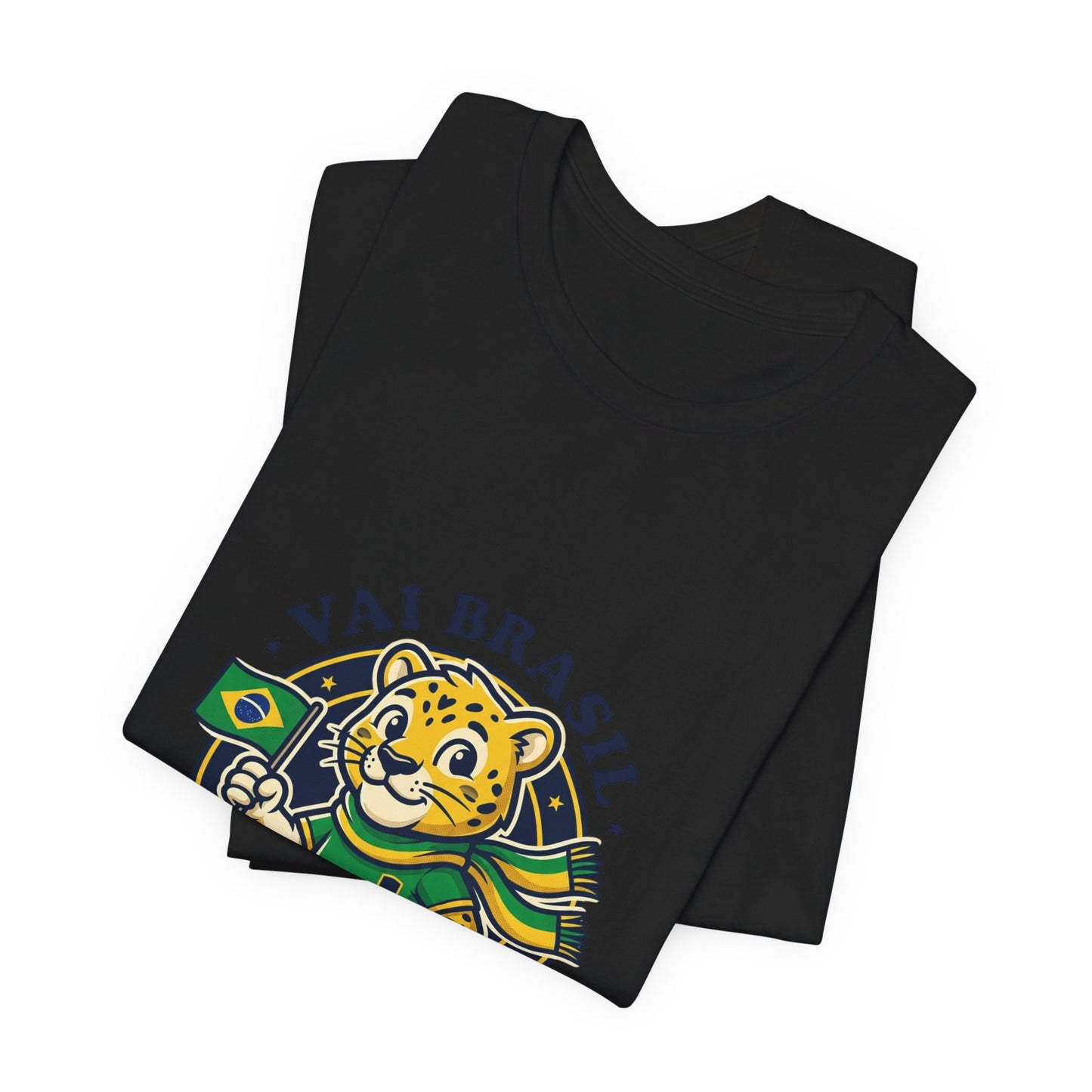 Vai Brasil Jaguar Soccer Tee | Brazil Flag, National Colors