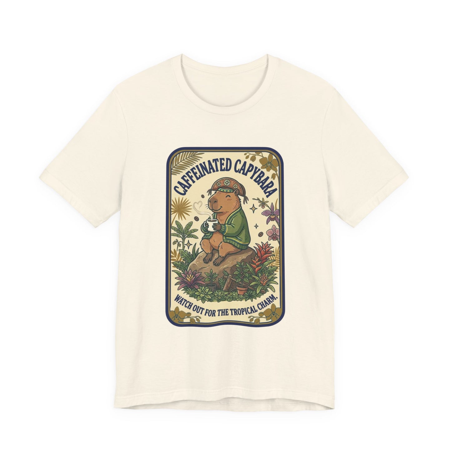 Caffeinated Capybara Tee | Whimsical Creature, Cute Weirdness