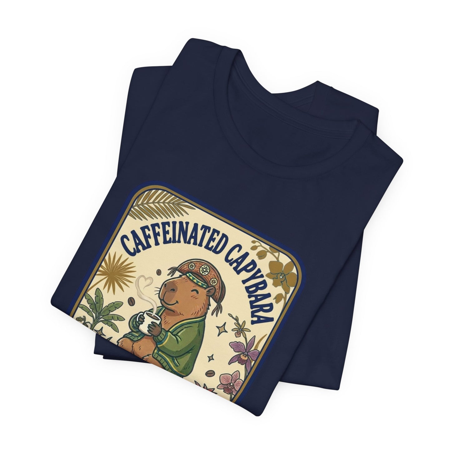 Caffeinated Capybara Tee | Whimsical Creature, Cute Weirdness
