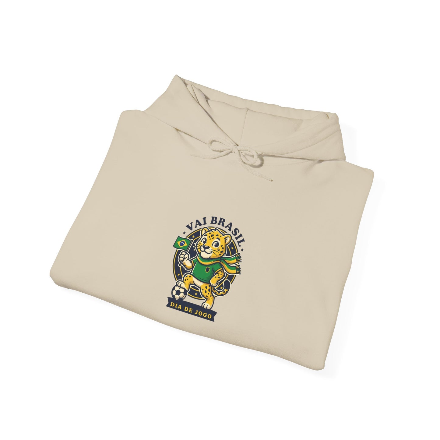 Brazilian Tiger Crest Hoodie – "Vai Brasil" Soccer Spirit Sweatshirt