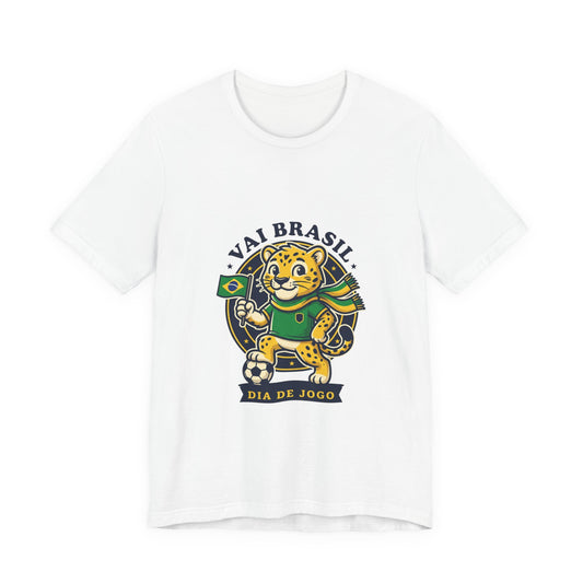 Vai Brasil Jaguar Soccer Tee | Brazil Flag, National Colors