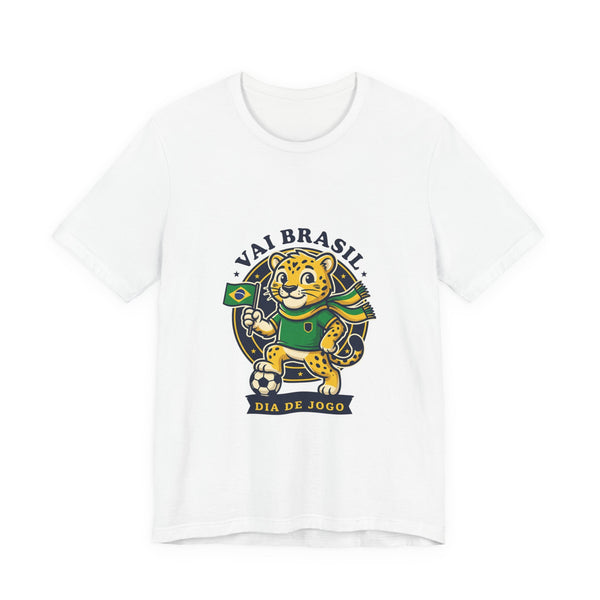 Vai Brasil Jaguar Soccer Tee | Brazil Flag, National Colors