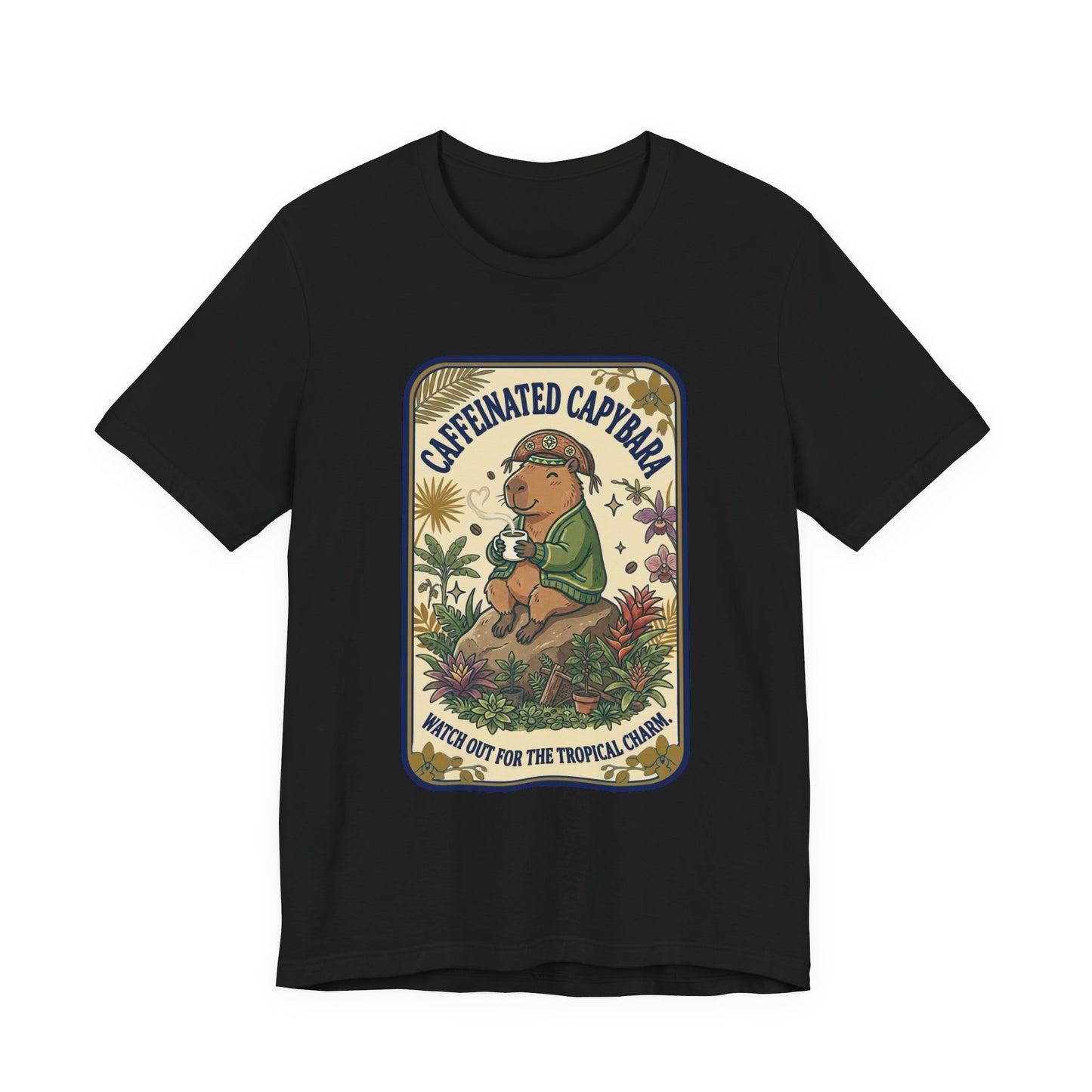 Caffeinated Capybara Tee | Whimsical Creature, Cute Weirdness
