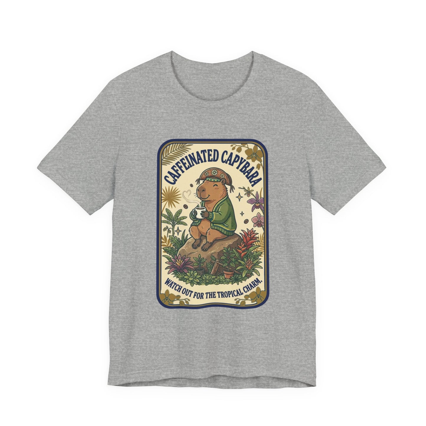 Caffeinated Capybara Tee | Whimsical Creature, Cute Weirdness
