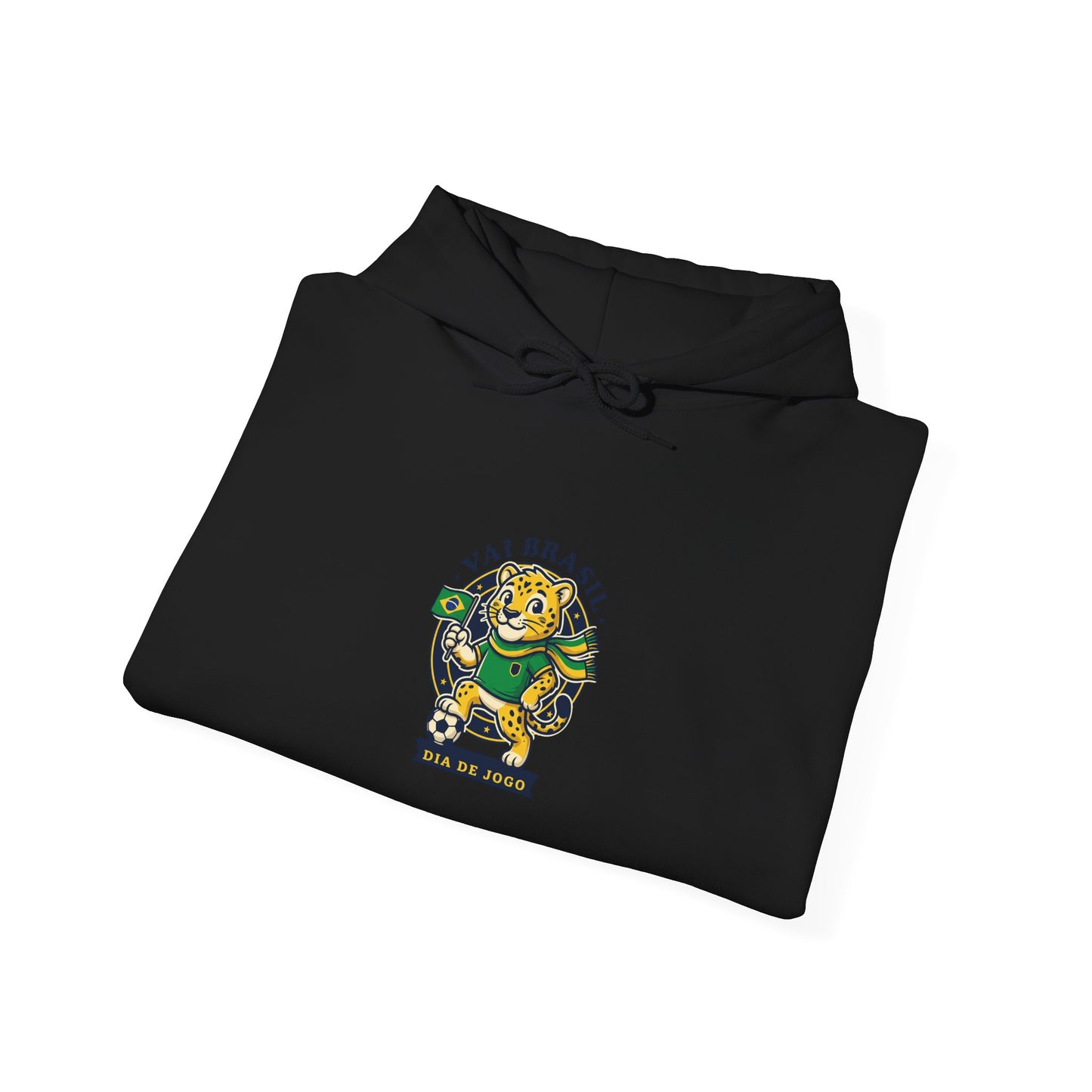 Brazilian Tiger Crest Hoodie – "Vai Brasil" Soccer Spirit Sweatshirt