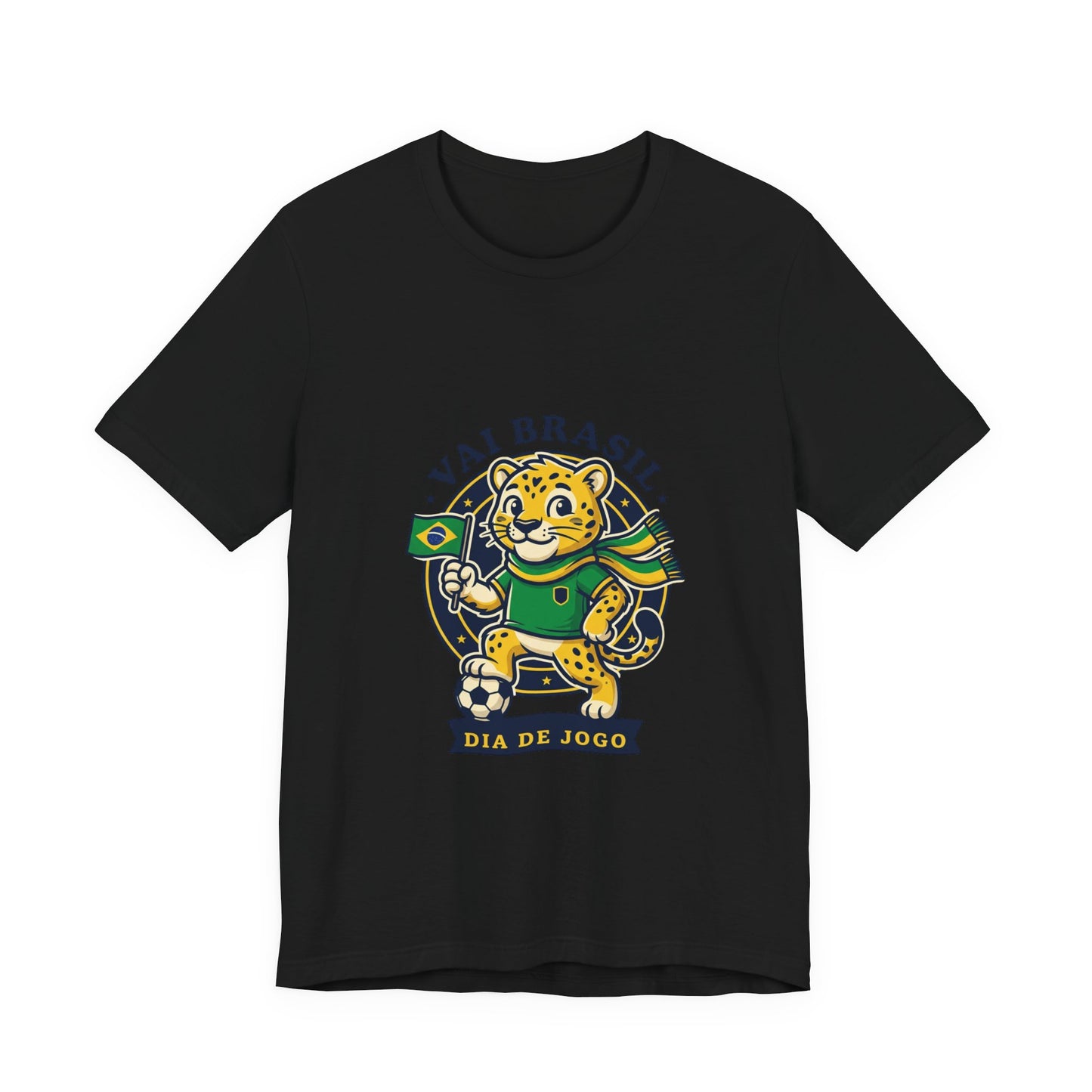 Vai Brasil Jaguar Soccer Tee | Brazil Flag, National Colors