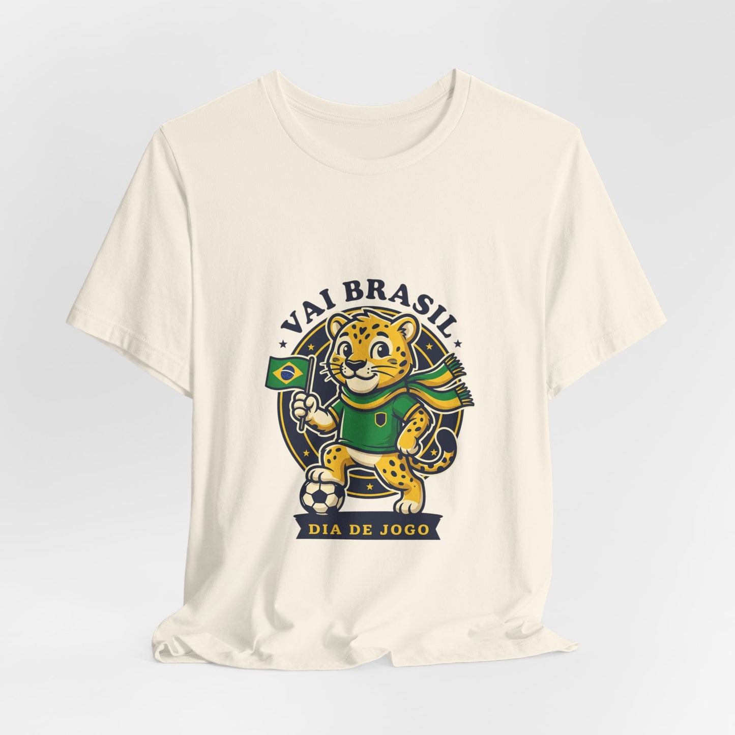 Vai Brasil Jaguar Soccer Tee | Brazil Flag, National Colors