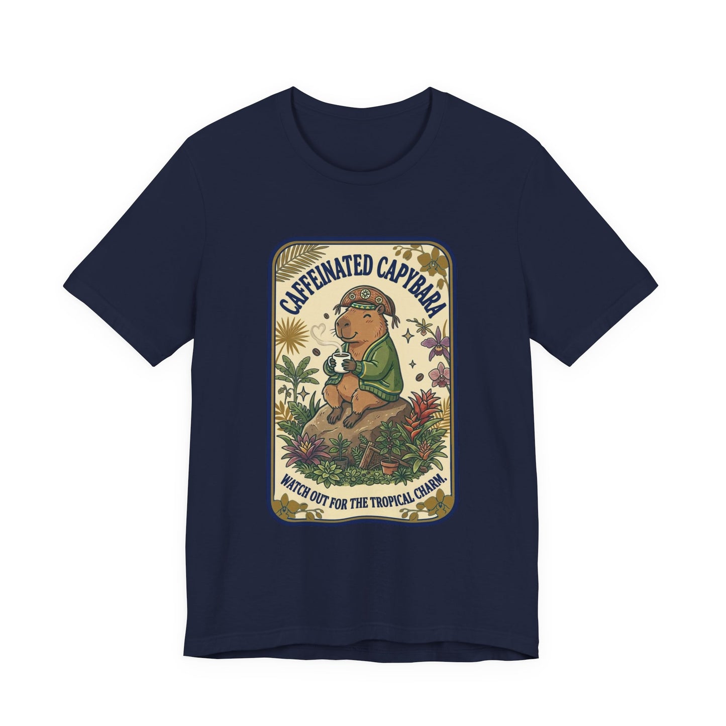 Caffeinated Capybara Tee | Whimsical Creature, Cute Weirdness