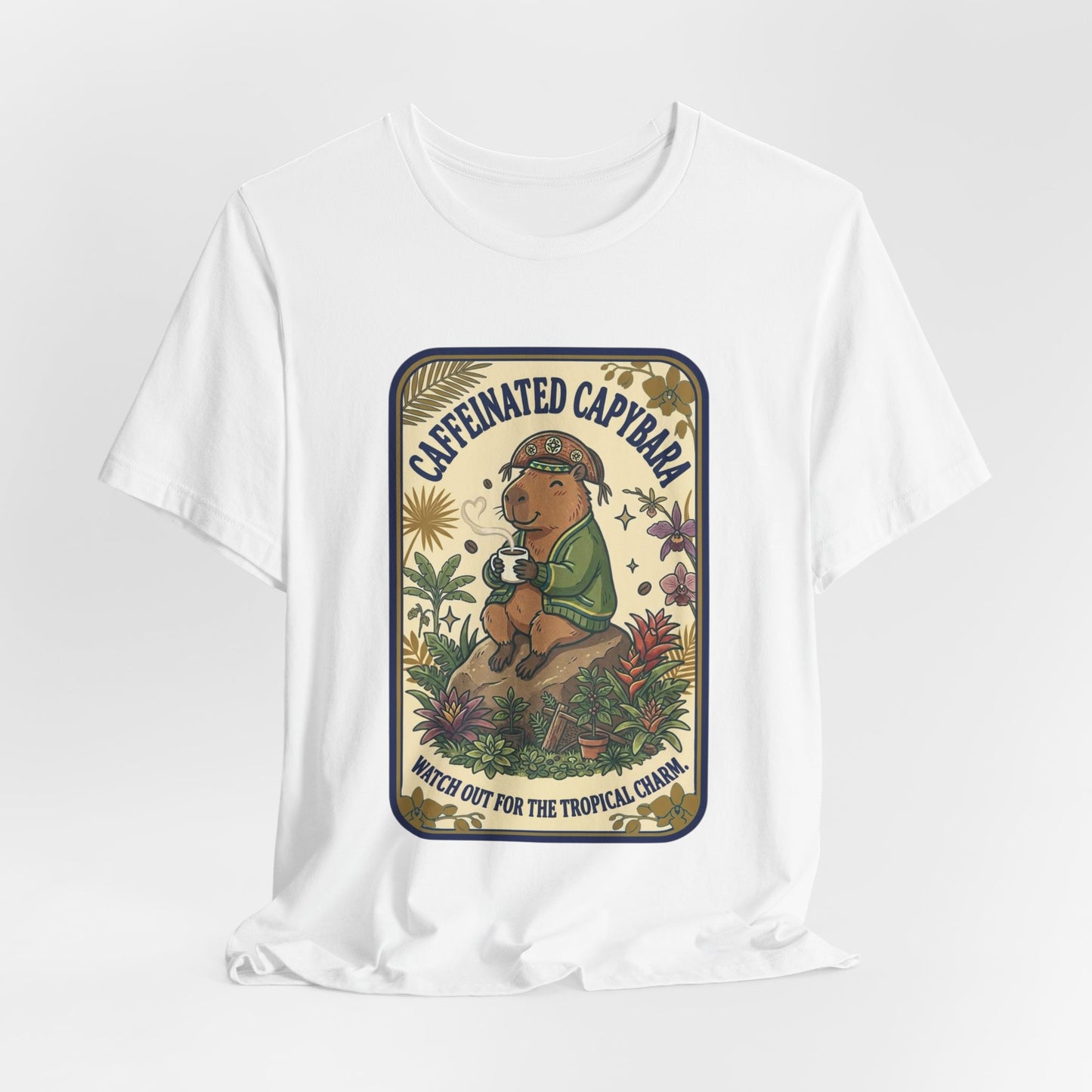 Caffeinated Capybara Tee | Whimsical Creature, Cute Weirdness
