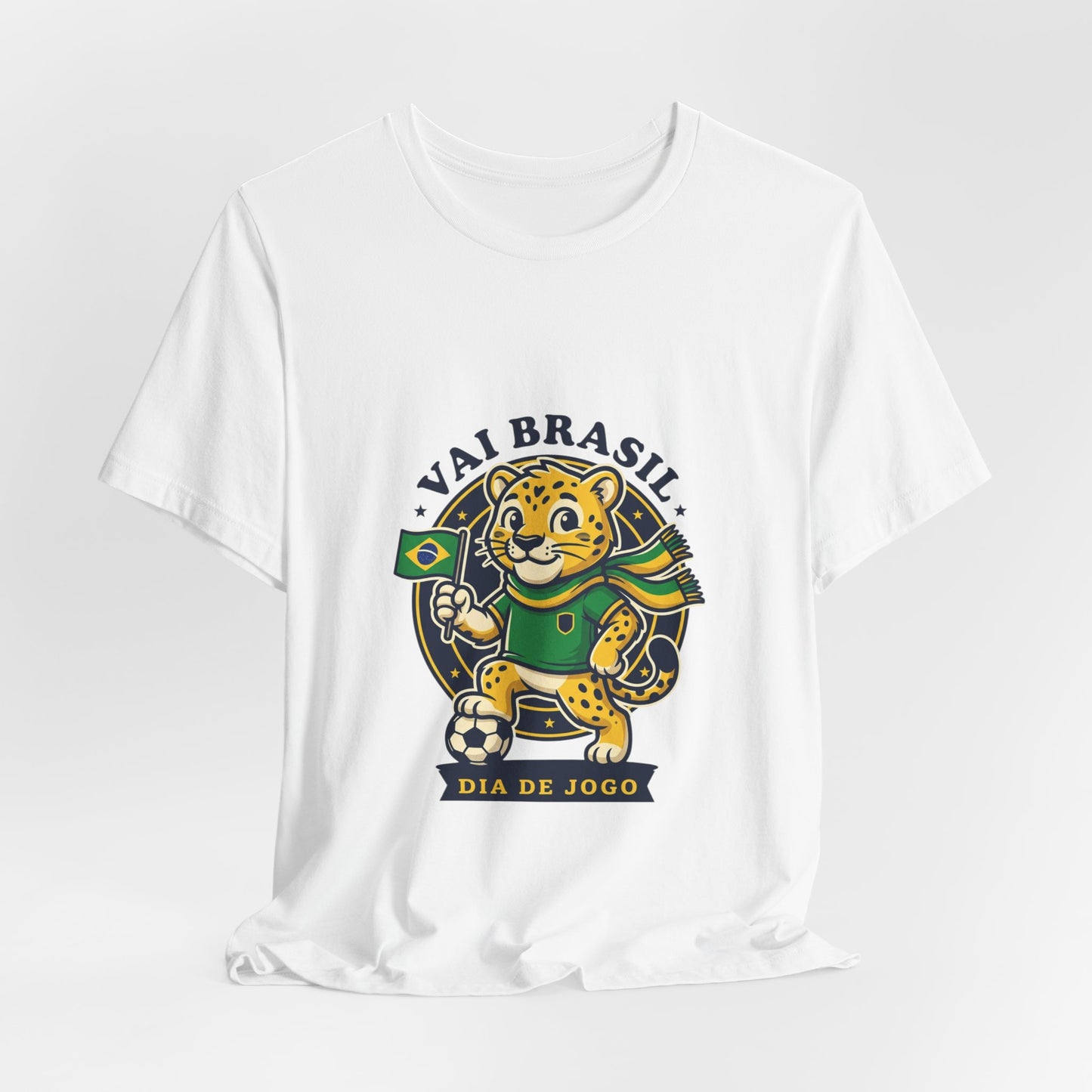 Vai Brasil Jaguar Soccer Tee | Brazil Flag, National Colors