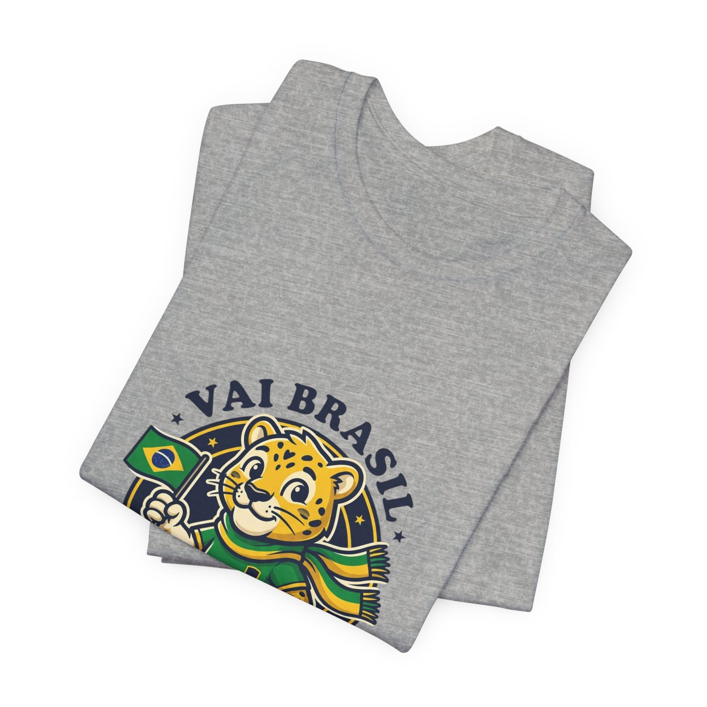 Vai Brasil Jaguar Soccer Tee | Brazil Flag, National Colors