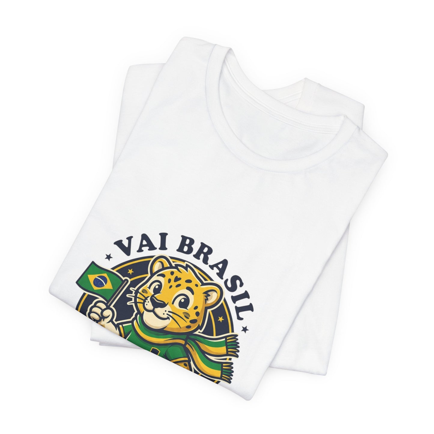 Vai Brasil Jaguar Soccer Tee | Brazil Flag, National Colors