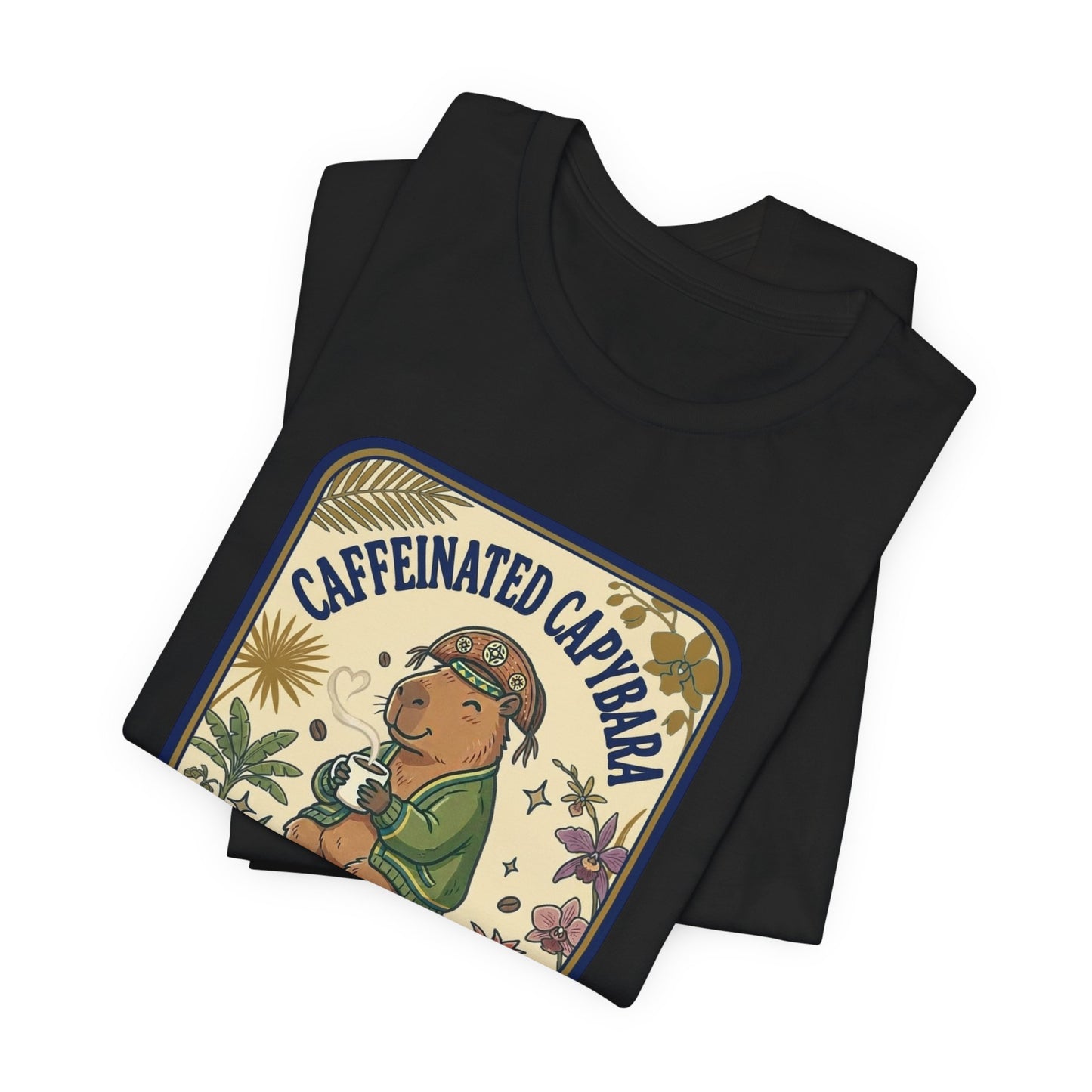 Caffeinated Capybara Tee | Whimsical Creature, Cute Weirdness
