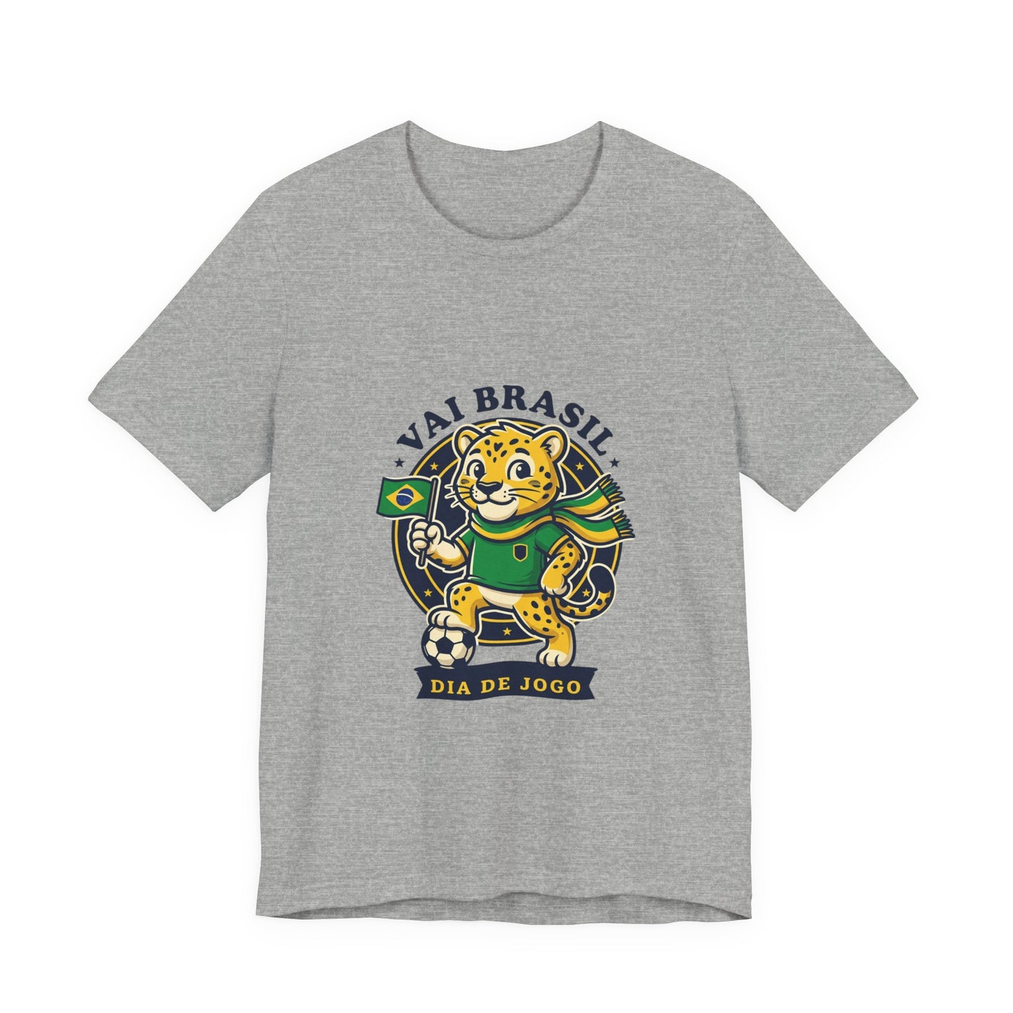 Vai Brasil Jaguar Soccer Tee | Brazil Flag, National Colors