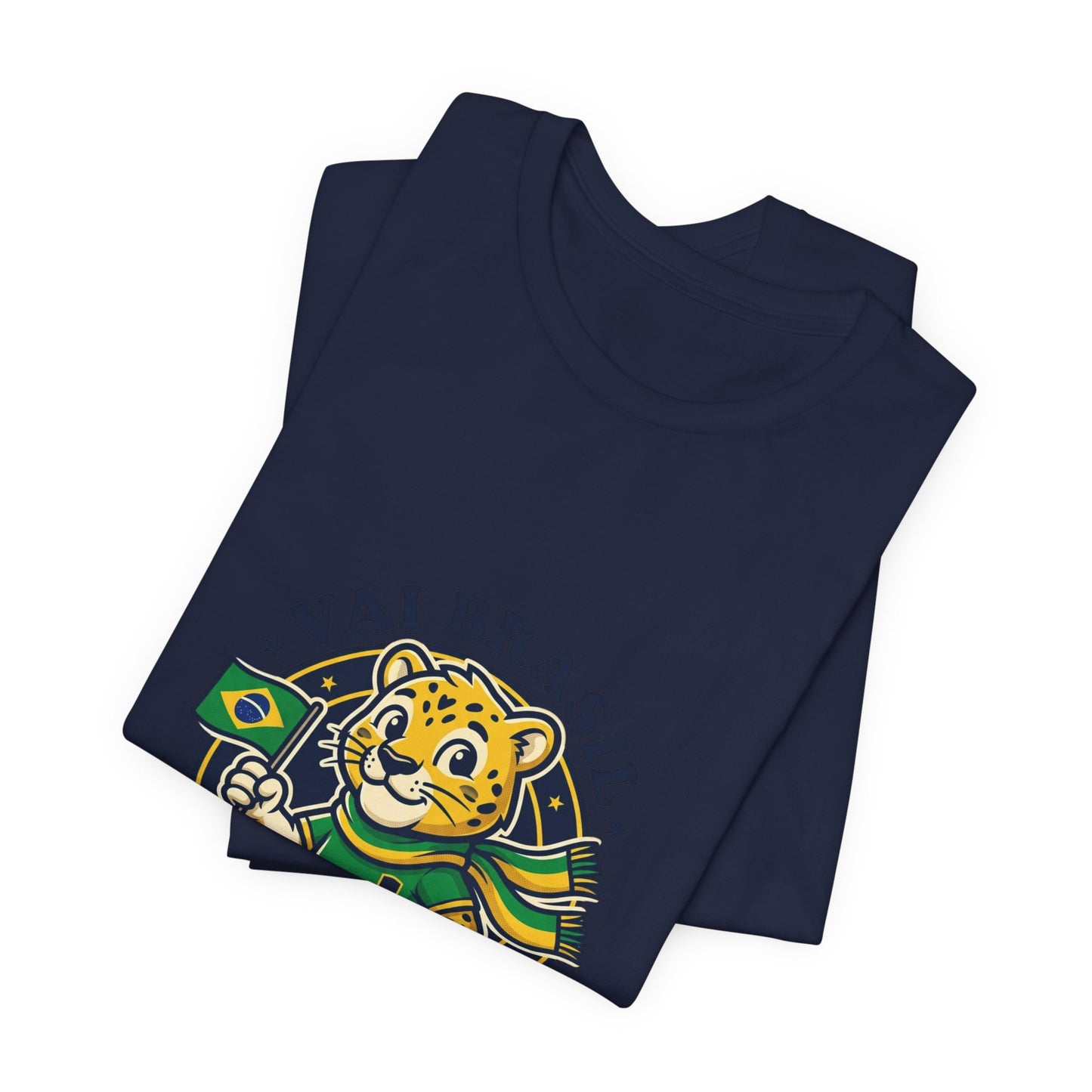Vai Brasil Jaguar Soccer Tee | Brazil Flag, National Colors