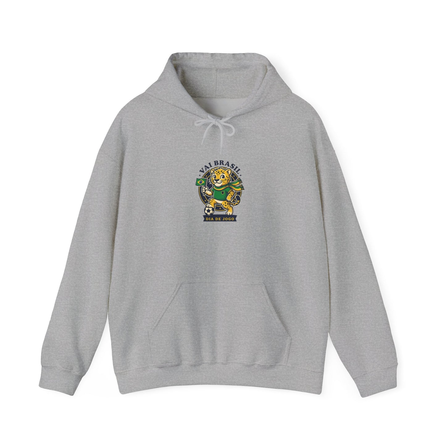 Brazilian Tiger Crest Hoodie – "Vai Brasil" Soccer Spirit Sweatshirt