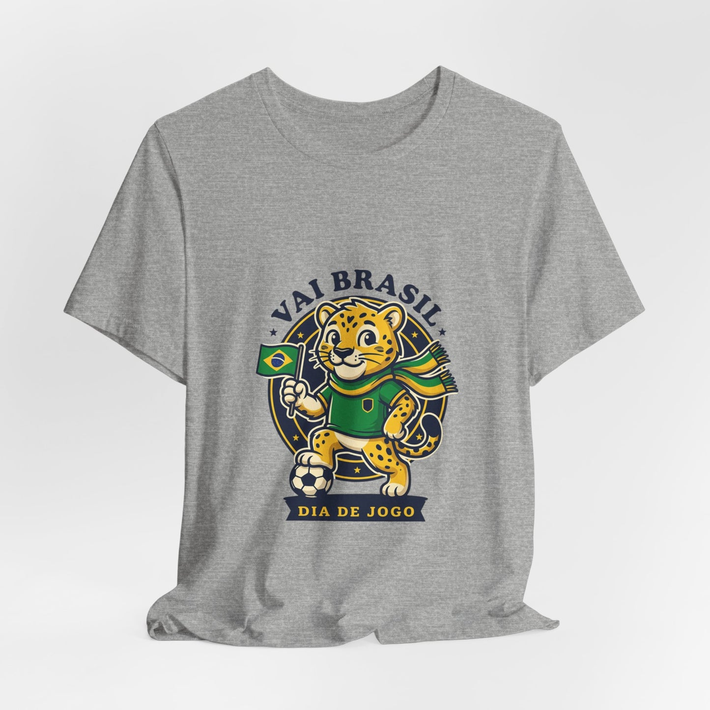 Vai Brasil Jaguar Soccer Tee | Brazil Flag, National Colors