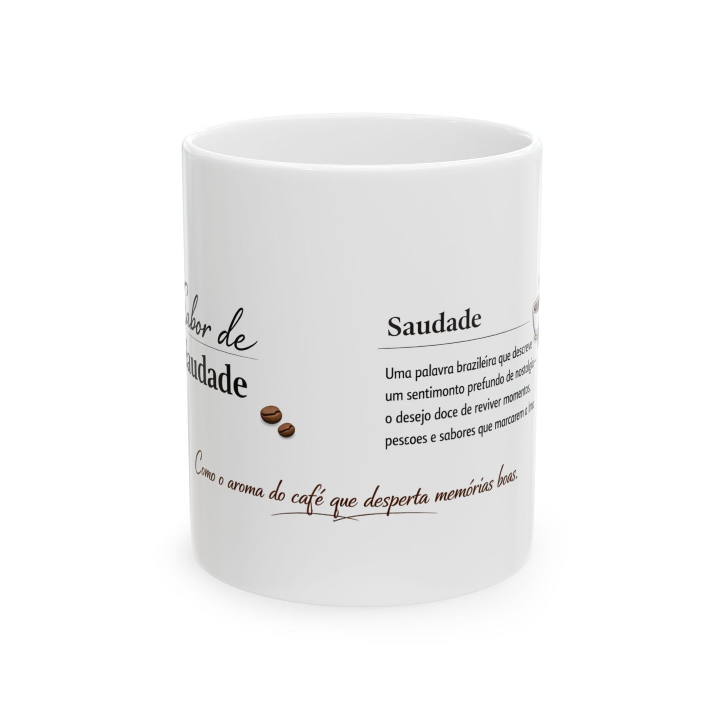 Saudade Ceramic Mug — Portuguese Nostalgia Coffee Cup (11oz, 15oz)