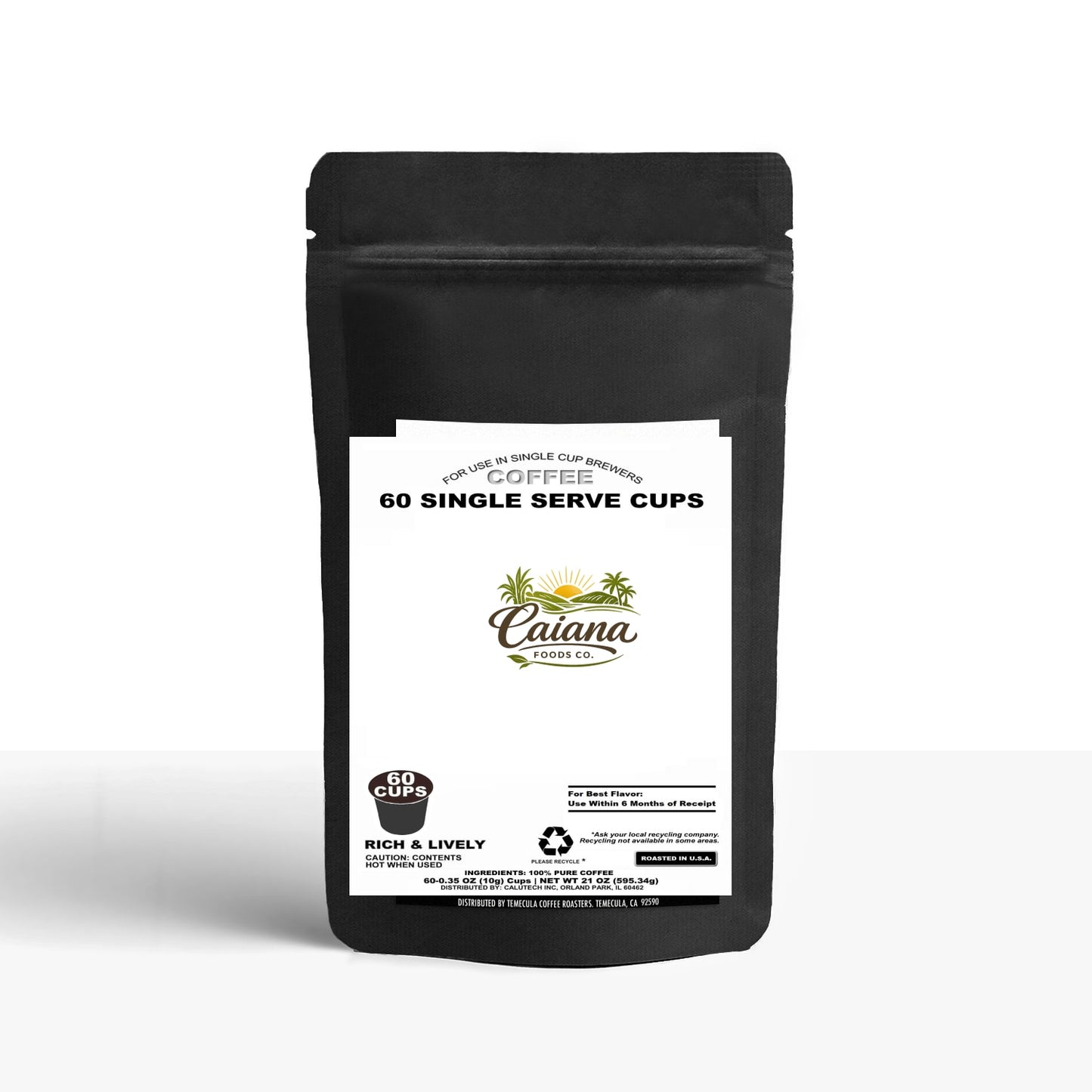 60 Pack Single Serve Premium Coffee Capsules